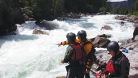 whitewater in montana, training on rapids, outside bozeman 