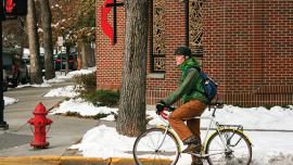 Bike Commuting, Winter, Bozeman