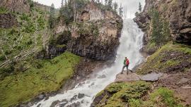 osprey falls yellowstone park waterfall Montana 