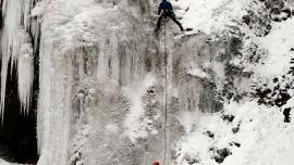 Ice Climbing, Hyalite, Avalanche