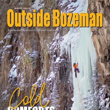 outside bozeman, montana, ice climbing, winter