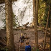 hiking ousel falls, waterfall