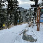 hiking, ousel falls, big sky, winter, trails