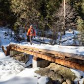 hiking, trails, winter, gallatin canyon