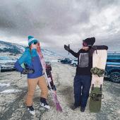 skiing vs. snowboarding, bozeman, montana, humor