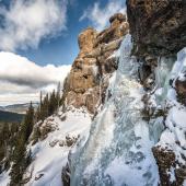 bozeman, montana, ice climbing, climber, hyalite canyon