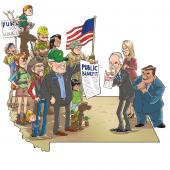 Montana legislative session political cartoon