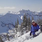 Doug Chabot digging avalanche snow pit