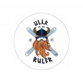 ullr is my ruler snark sticker orange beard