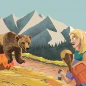 Grizzly encounter backpacking