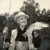 Joe Brooks holds trout