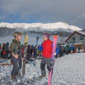 tele vs alpine touring skiing face-off