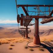 rusty chairlift