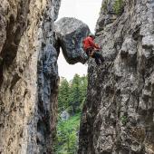 climbing Natural Bridge boulder valley Montana 
