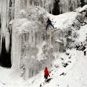 Ice Climbing, Hyalite, Avalanche