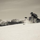 Snowmobiling, winter, sled